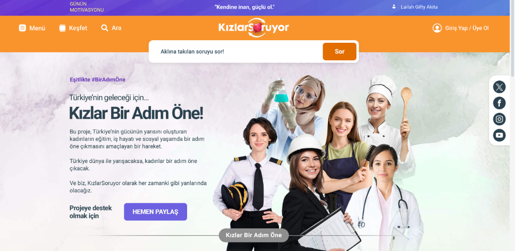 Kızlar Bir Adım Öne Social Responsibility Project